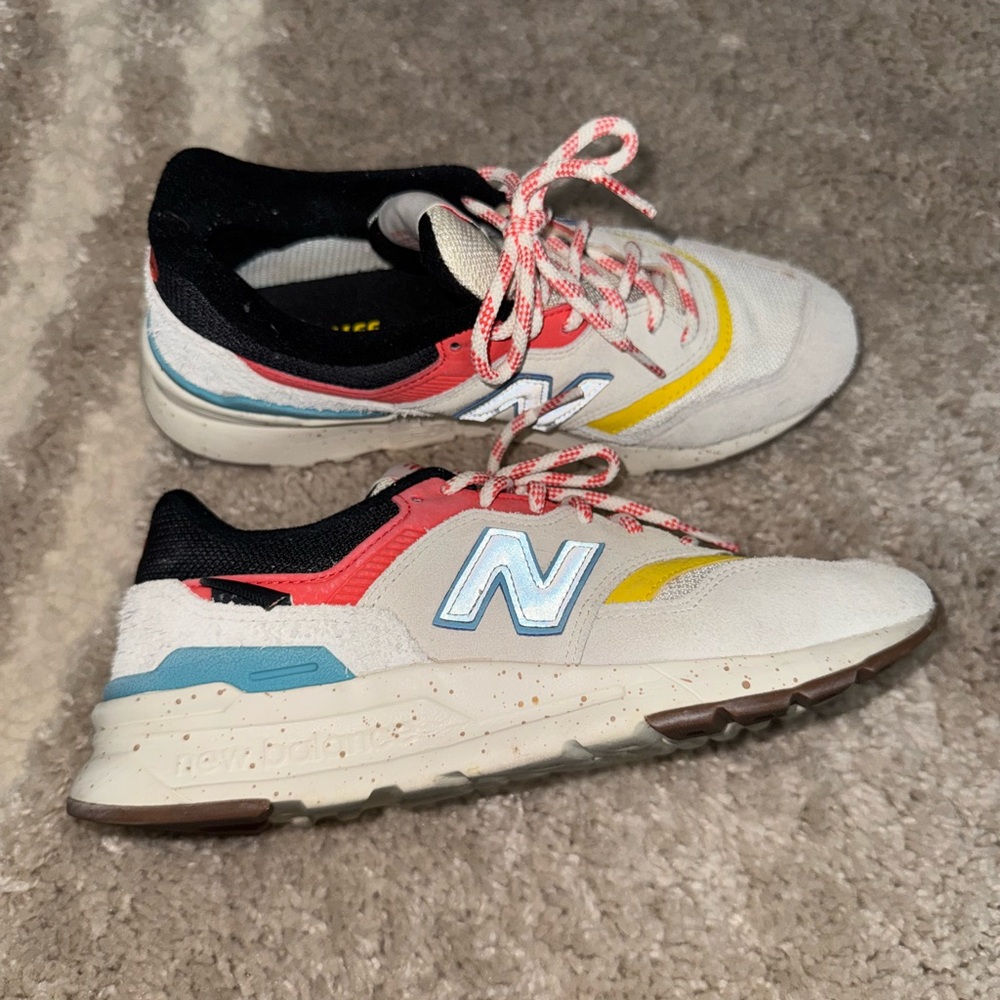New Balance Women’s Sneakers in Red, Yellow, and Blue